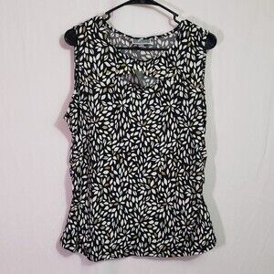 JM Collection Desert Petal Sleeveless Top Large (AI)